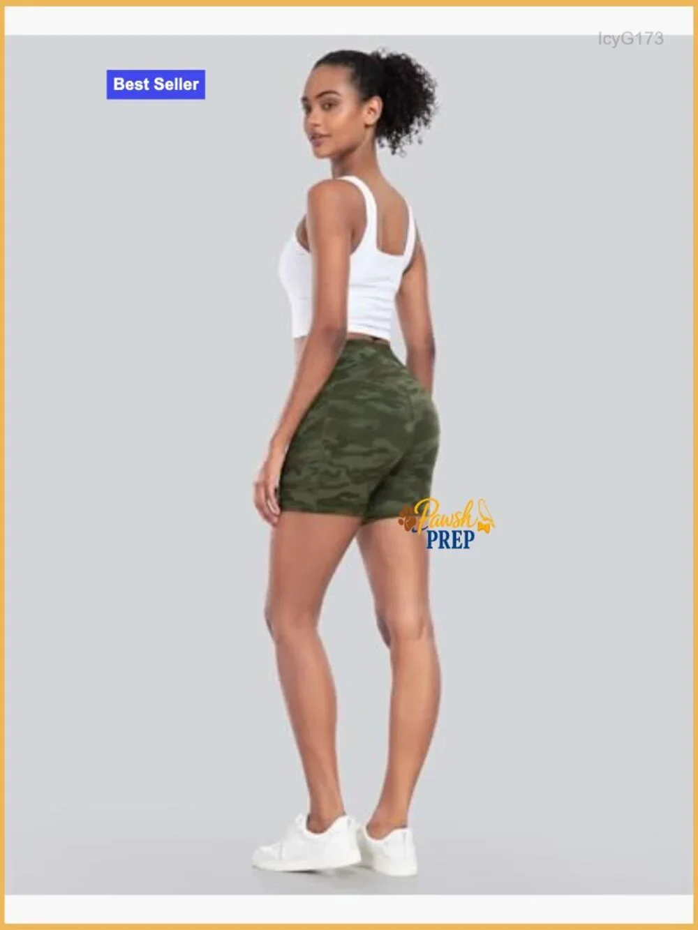 High Waist Biker Yoga Shorts with Pockets 5 Inch Workout Spandex Athletic
